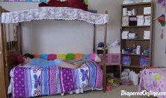 Lolly & David: Spanking and Double Diaper for Bed