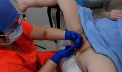 Doctor Jess performs medfet anal rectal stretching surgery on her patient