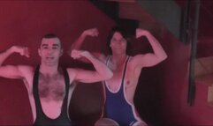 KINIKU VS MALE CHALLENGER IN ARM-WRESTLING , TEST OF STRENGTH