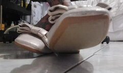 HD Gold Bow flats Shoeplay foot tapping Heel popping