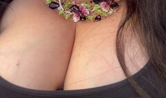 Harmony sneezes outside with sneezing powder & her heaving size G breasts