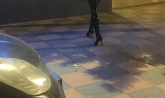 Tania in latex public part 4