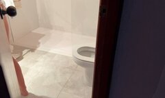 Crazy Step-son is spying step-mom pee in the toilet