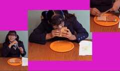 eRica makes a cum, turkey, lettuce, & tomato sandwich and eats it!