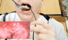 Eating rice - Swallowing large Microcamera - Extreme Vore Exploration 1080HD