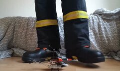 Firefighter stomping RC Helicopter 2