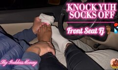 KNOCK YUH SOCKS OFF FRONT SEAT FOOTJOB BY GODDESSMONAY