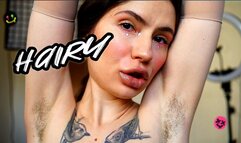 Hairy forearms and hairy pits tease