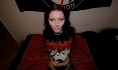 Tattooed Goth Xio Xander Gives Sloppy Deepthroat And Swallows Cum