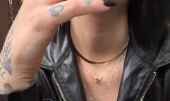 POV smoking in a hurry