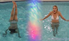 Vika Swimming and Doing Handstands 2