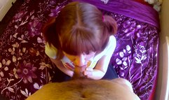 Tiny Teen Lets Daddy Fuck Her Throat