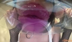 RubyDollLipz's Pink Peonies Table Glass Kisses