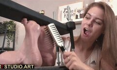 Dana's Beautiful Legs Caught in a Toe-Press as Leya Enjoys Tickling Her Soles (HD 720p MP4)