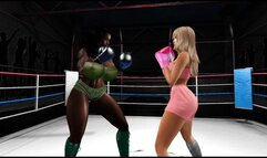 Topless female boxing: Allure vs Stephanie 720p