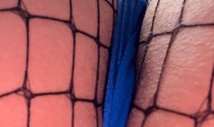 Blonde and brunette laugh as your face gets sat on