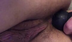 Inflating her asshole makes tight gape