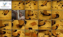 Food Crush in leather ballet flats