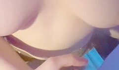 Subby Princess gets creamed on chest