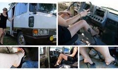 HOT PREMIERE: Emily crushed in revving very hard tuned Toyota bus