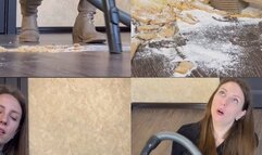 Leather pants and shoe vacuum cleaner