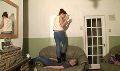 Sophie Jumps Stomps & Tramples Her Slave In Ugg Boots