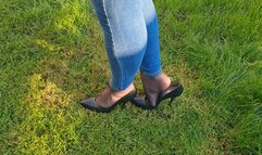 Grass Sinking in Faith Vintage Heels