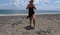 Public masturbation on the beach