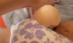 Solo Dildo Fuck in Pullup