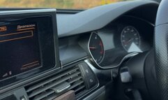 Girl teasing boy while he driving