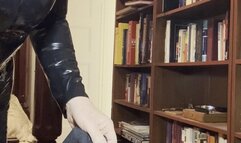 Sexy black rubber strapon POV tease!