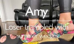 Trampling The Loser In Summer Wedges