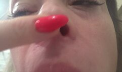 Snot from nose, play