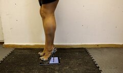 iPad crush with Snake Skin metal heel metal tipped stiletto high heels