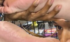 Big Beartha type Meaty soles sniffed