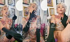 Chainsmoking JOI and squirting wearing Nylon gloves and stockings - Kinkerbell23