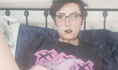 Cute Goth Girl Gets Off Dirty Talking