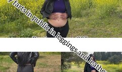 Burping, farting and play belly In jeans and leather jacket