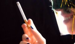 GreenQ smoking a Marlboro red 100s