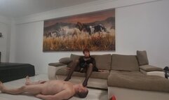 Foot domination and high heels worship with Faith