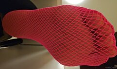 Unaware Giantess Working on Laptop in Fishnets