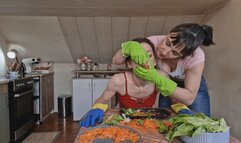 Lettuce and Carrot Burrito Feeding