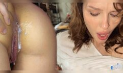 “Wrong hole!” Wife took cum in her tight ass