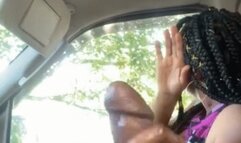 Another car handjob from ms hoodless!!!