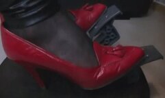 00022-1 Asuka drive in game with red High Heels