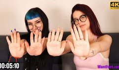 Hands Comparing Girls - 4K MP4