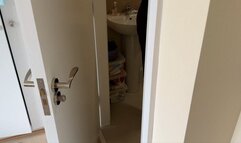 Again caught my step mom pee in toilet