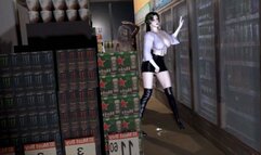 Beautiful female director and old man at the supermarket - 3D Hentai Animation V438