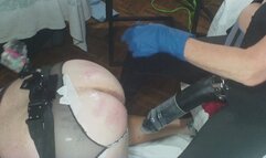 Extreme Pegging- Sissy Husband Takes 12", Black Dick