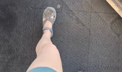 Fifi trying to leave the store cranking her SUV and begging it to start